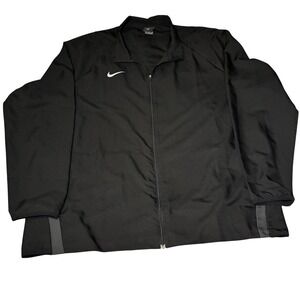 Nike Dri-FIT 3XL Black Full Zip Athletic Jacket Men's Training Gym Track